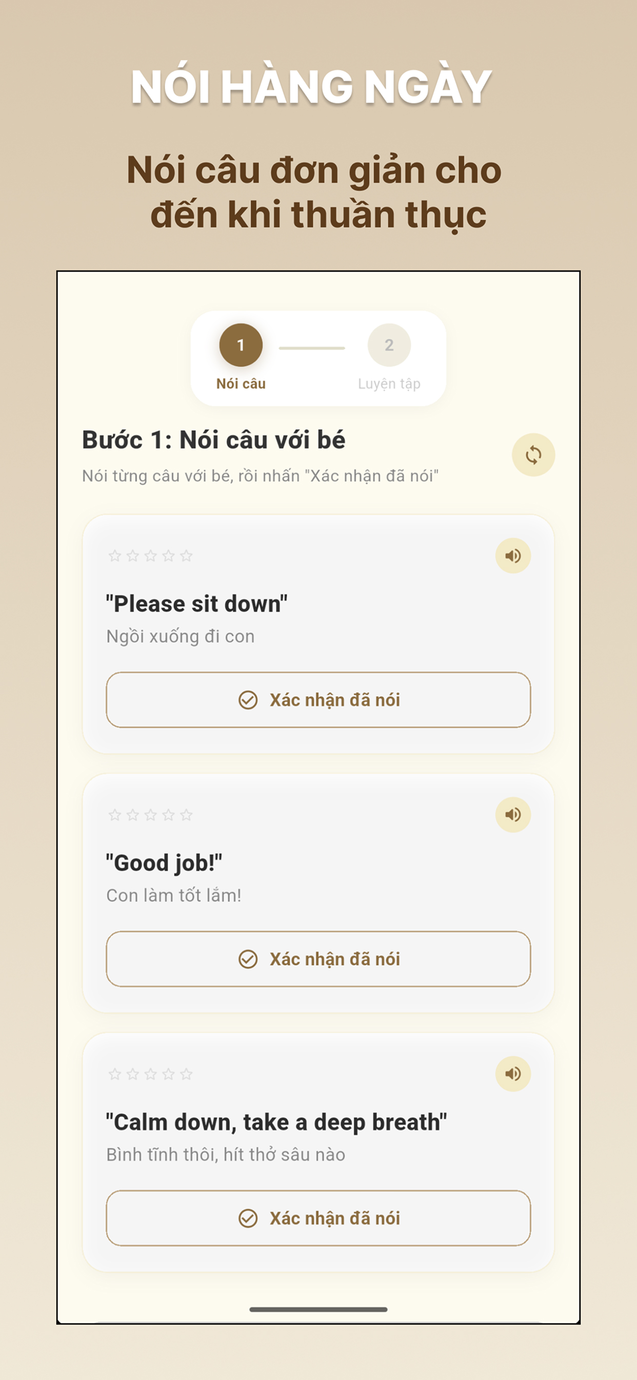 Nhiệm vụ 3 câu mỗi ngày
