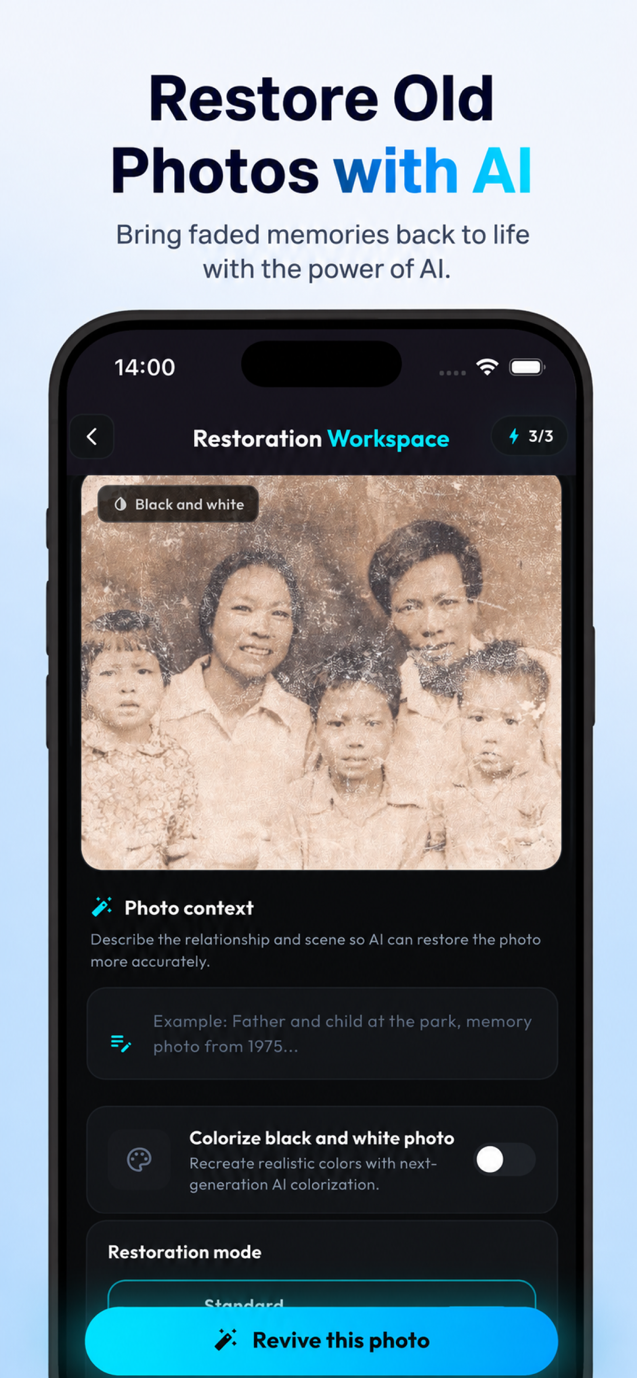LumiRevive app screen